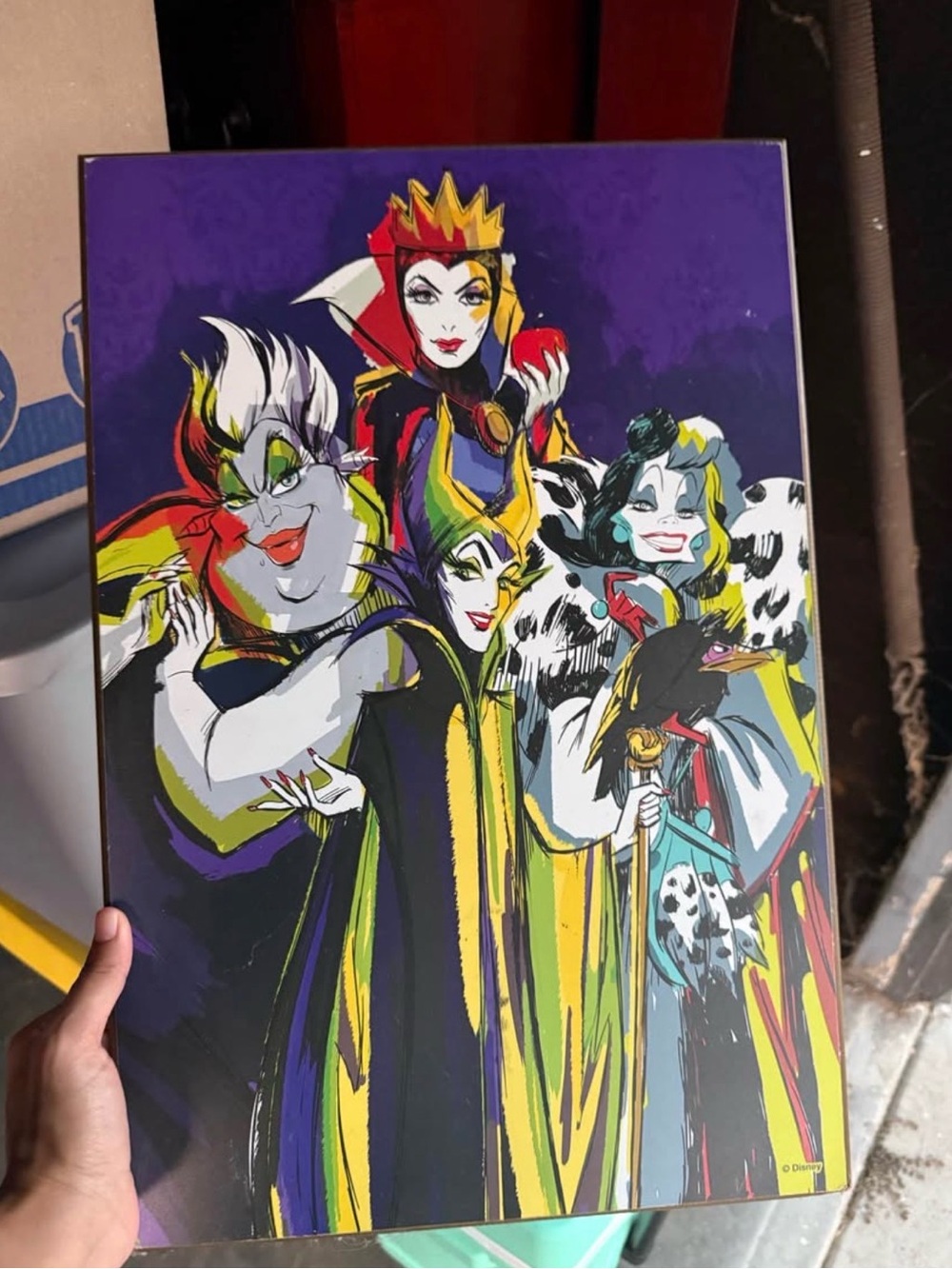 Mainstays Disney Villains Art Print - Purple & Yellow